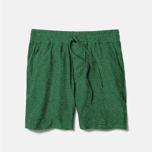 Outdoor Voices Heathered Green Athletic Drawstring 7” Cloudknit Shorts medium